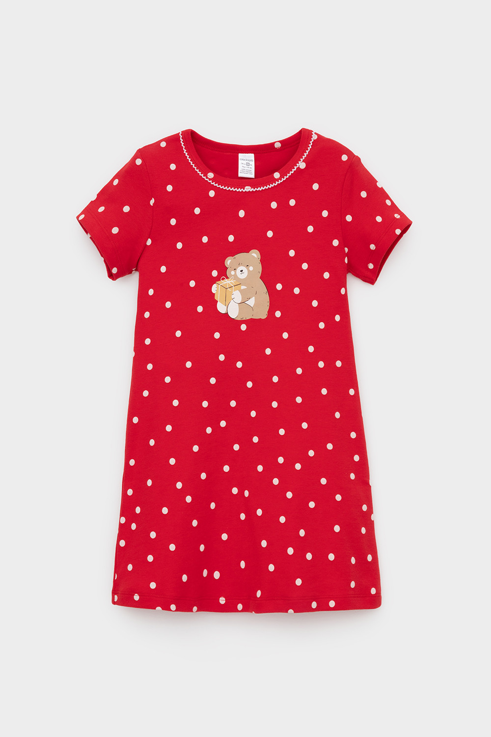 Ночная сорочка для девочки, артикул: К 1155, цвет: красный, фото 2