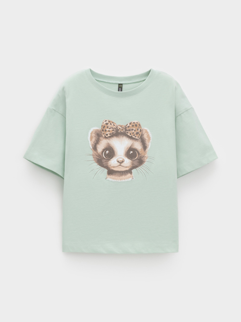 Футболка для девочки, артикул: КР 302906, цвет: зеленый, фото 2