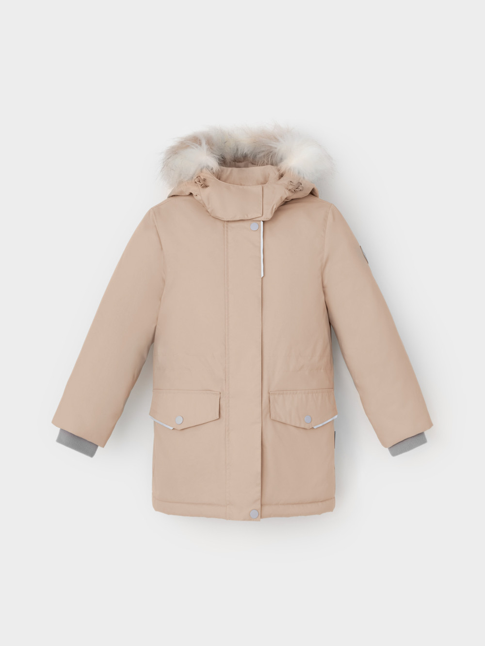 Куртка для девочки, артикул: ВК 38112/4 ГР, цвет: светло-бежевый, фото 2