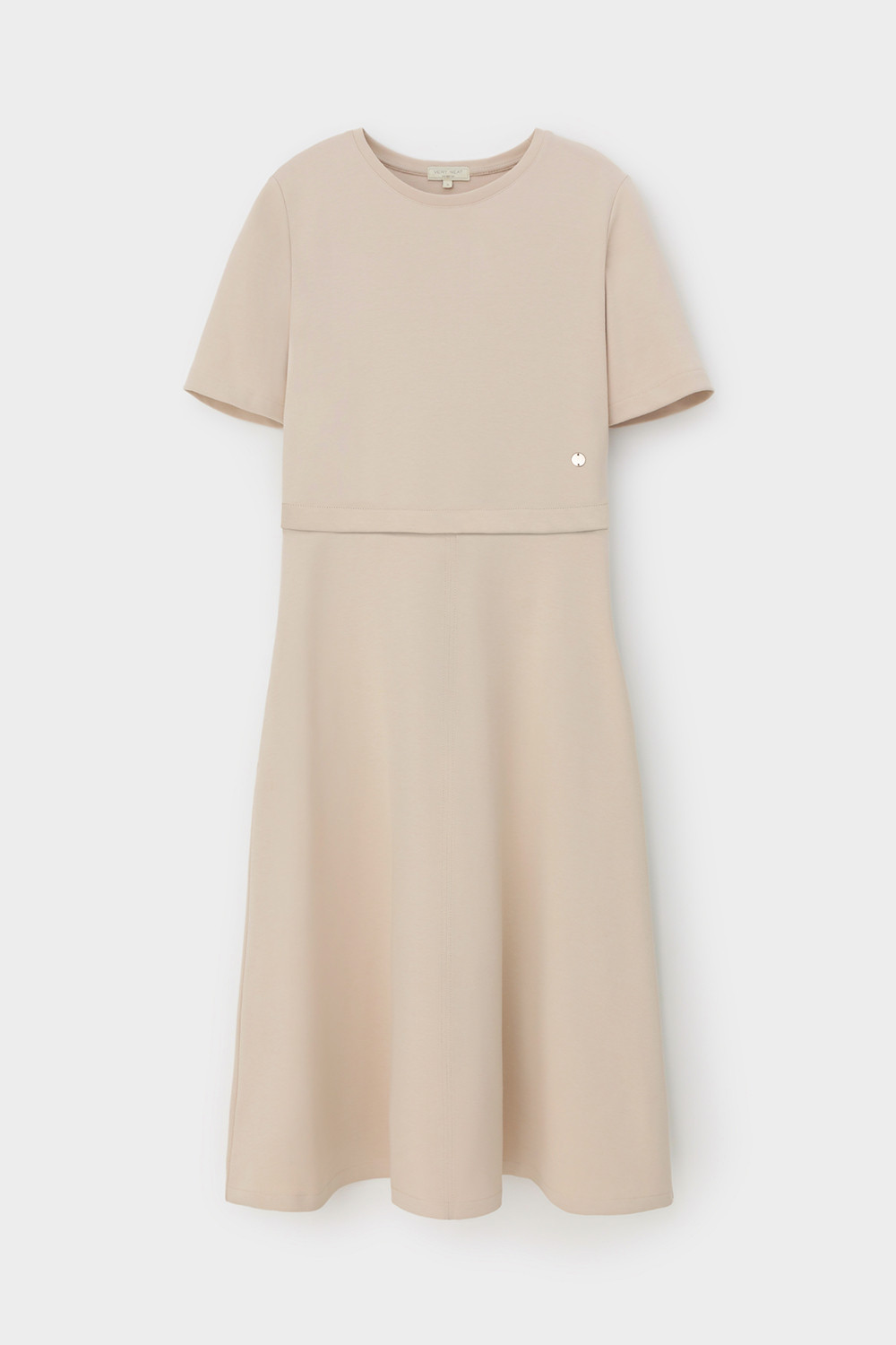 Платья женские для мам, артикул: ЕВТ 5058, цвет: бежевый, фото 2