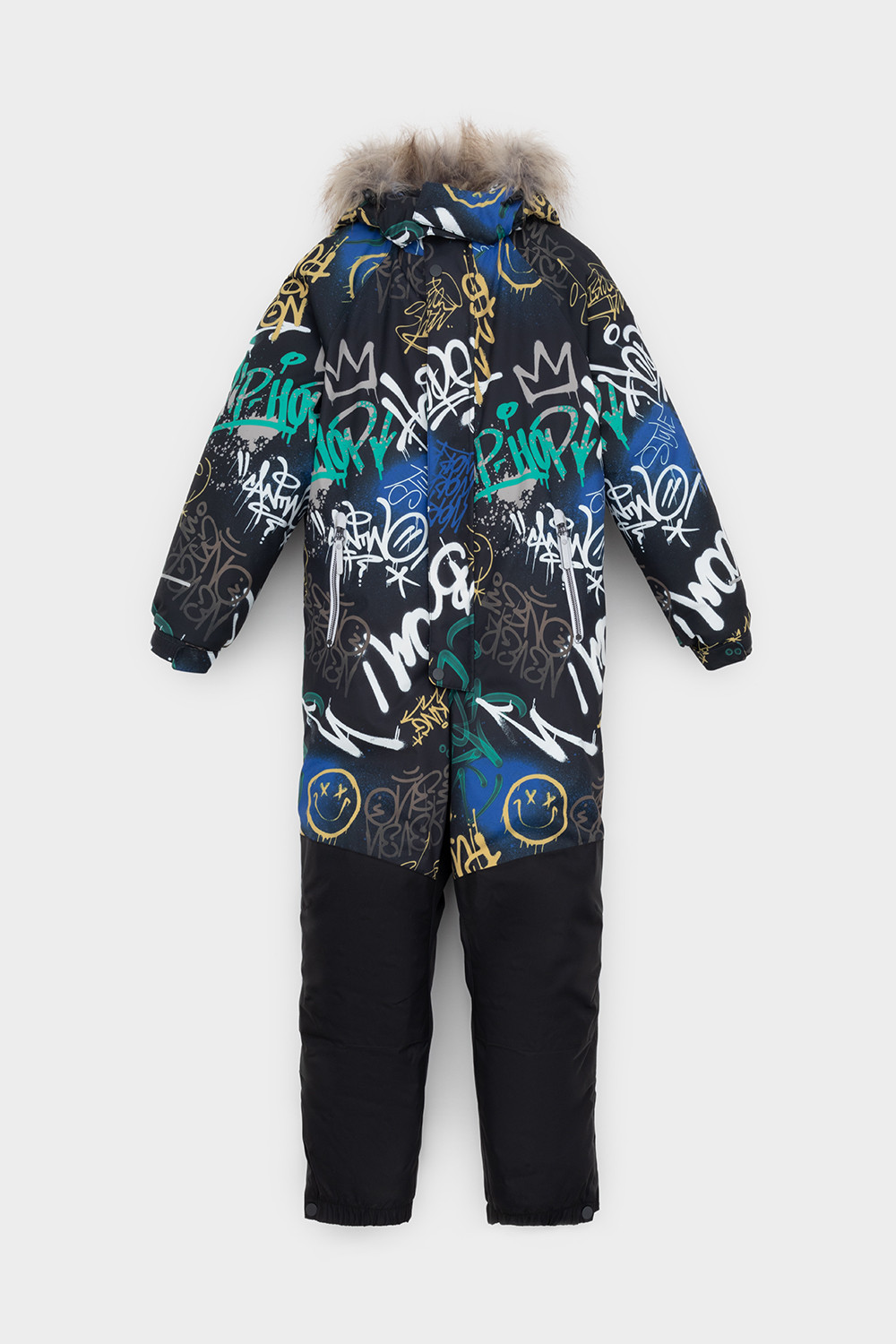 Комбинезоны утепленные для мальчика, артикул: ВК 60120/н/7 ГР, цвет: черный3, фото 2