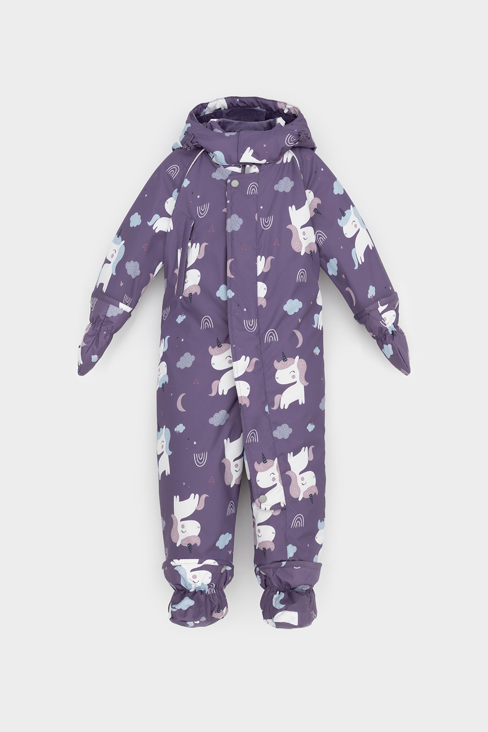 Комбинезоны утепленные для девочки, артикул: ВК 60113/н/5 УЗГ, цвет: фиолетовый, фото 2