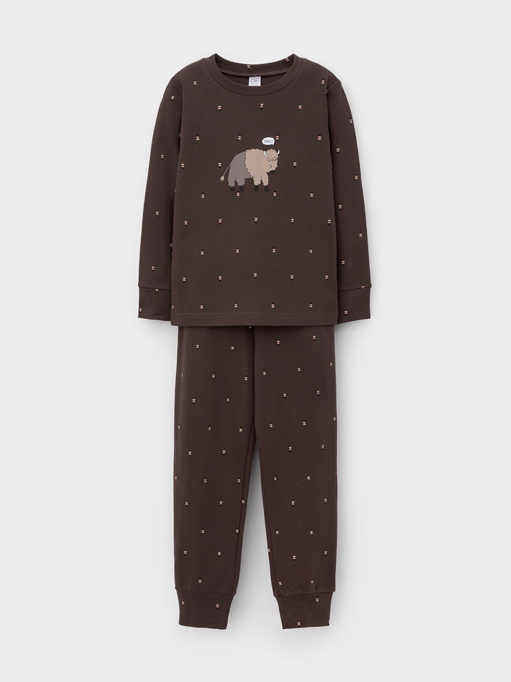 Пижама для мальчика, артикул: К 1621, цвет: коричневый, фото 2