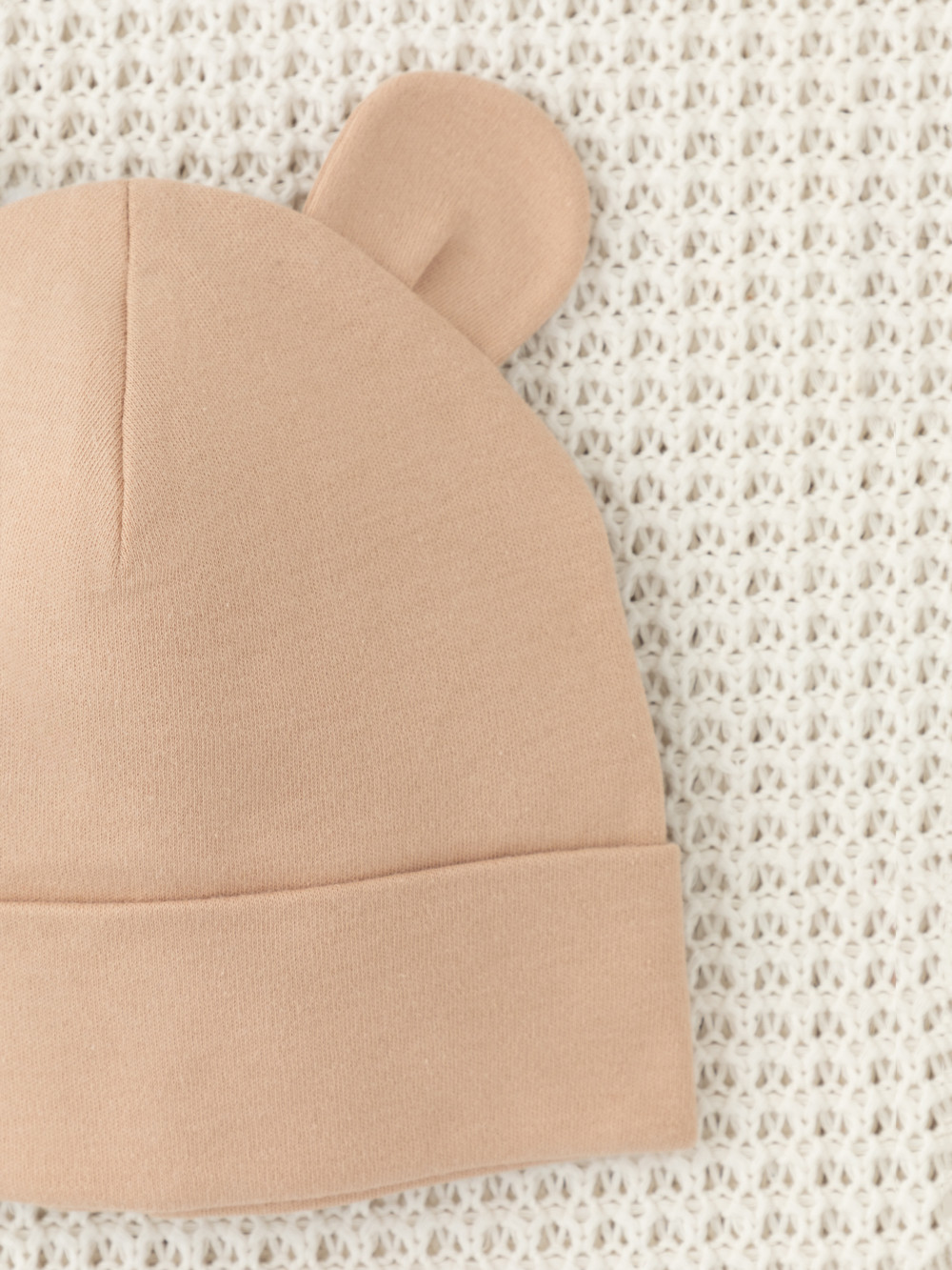 Шапочка ясельная для новорожденных, артикул: К 8093, цвет: бежевый, фото 2