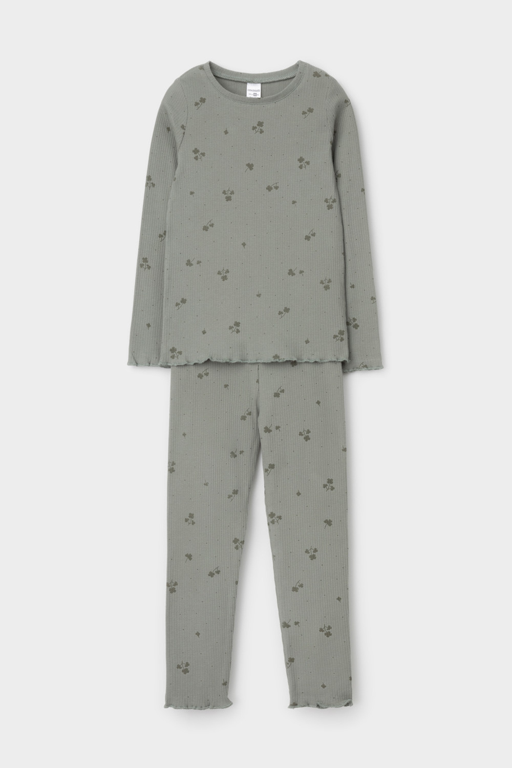 Пижама для девочки, артикул: К 1618, цвет: зеленый, фото 2