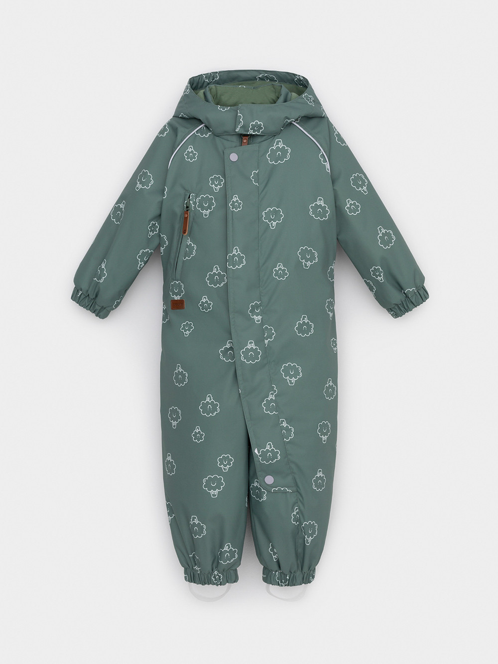 Комбинезоны утепленные для мальчика, артикул: ВК 60085/н/56 УЗГ, цвет: зеленый, фото 2