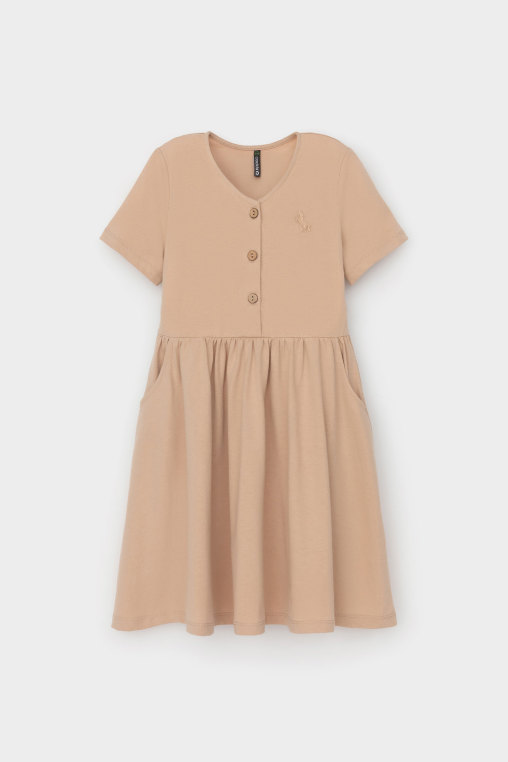 Платье для девочки, артикул: КР 5876-1, цвет: бежевый, фото 2