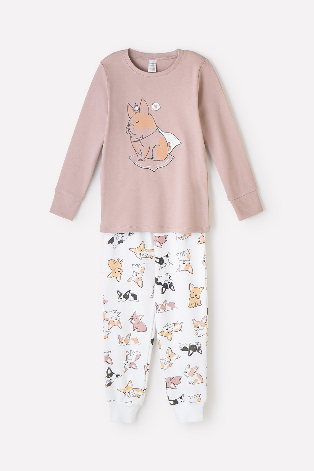 Пижама для девочки, артикул: К 1541/24, цвет: кофейный, фото 2