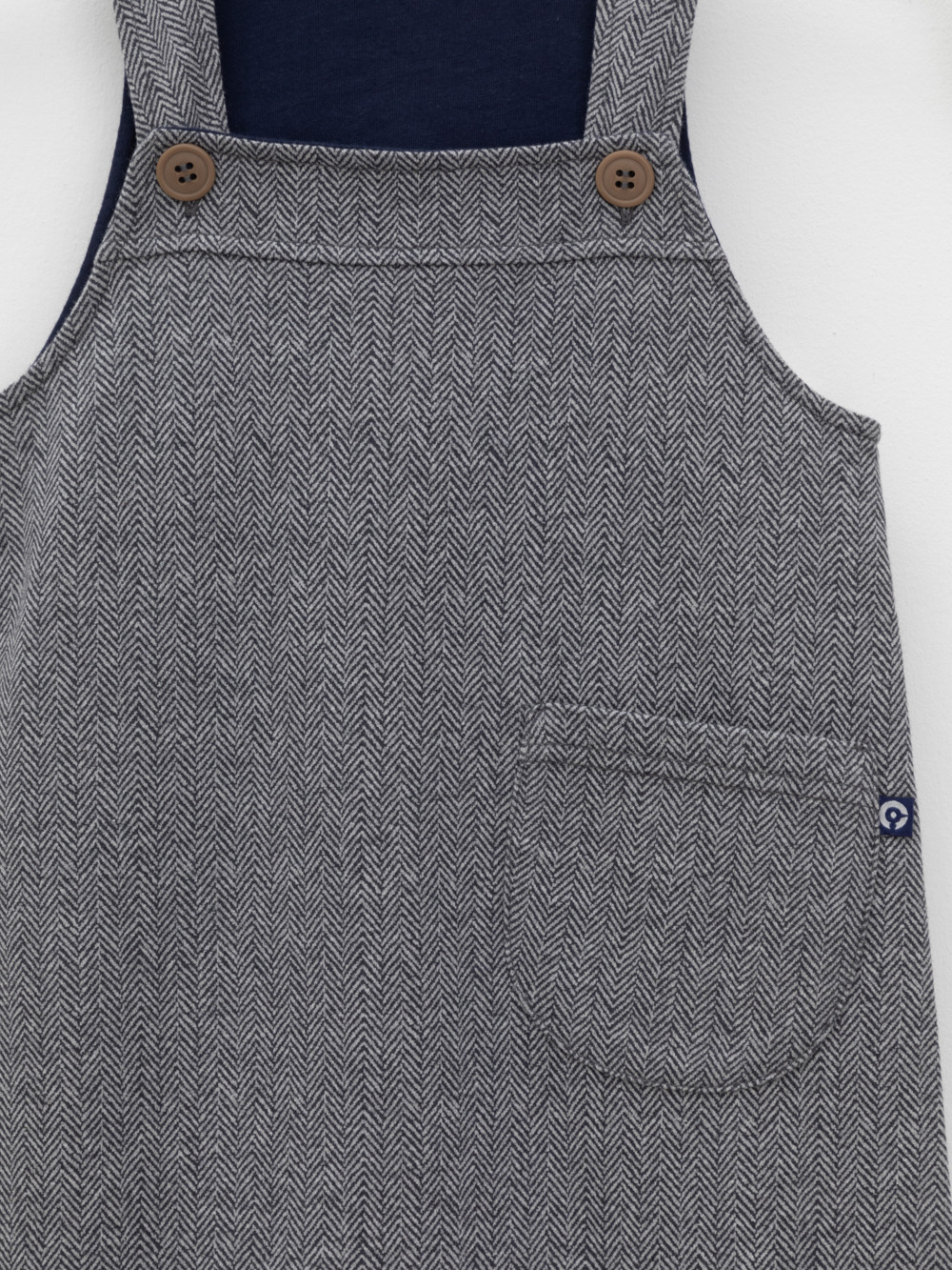 Полукомбинезон для мальчика, артикул: КР 6466, цвет: серый, фото 2