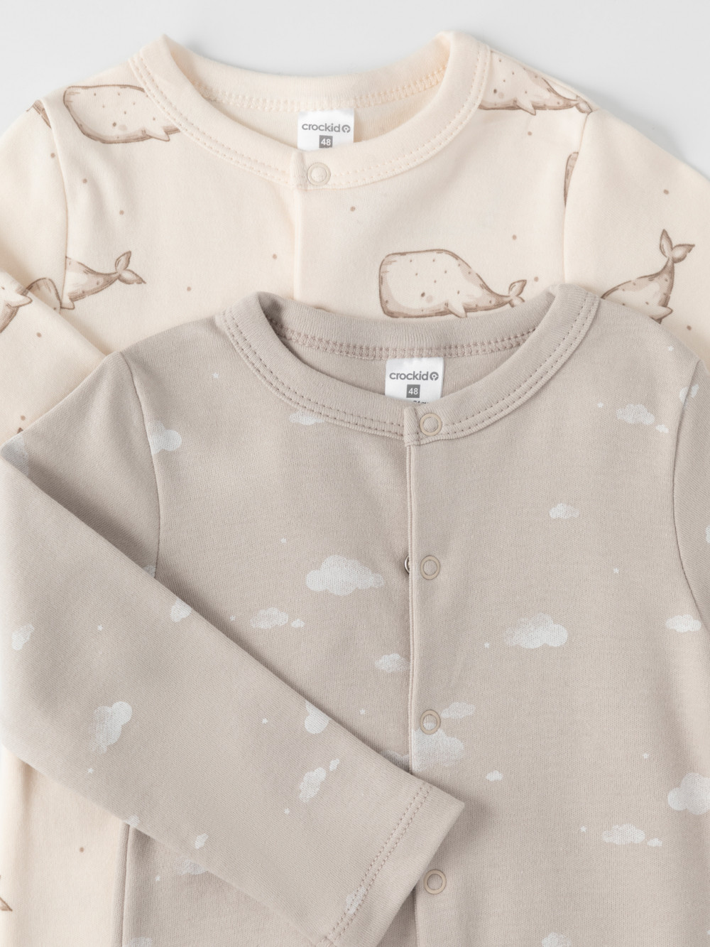 Комбинезон для новорожденных, артикул: К 6541-2уп, цвет: светло-бежевый, фото 2