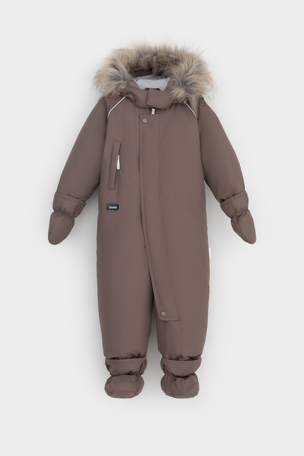 Комбинезоны утепленные для мальчика, артикул: ВК 60106/5 УЗГ, цвет: кофейный, фото 2