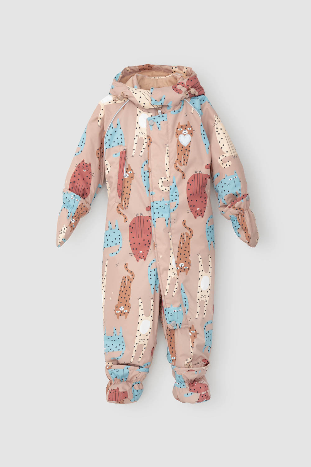 Комбинезоны утепленные для девочки, артикул: ВК 60032/н/27 Ал, цвет: розовый, фото 2