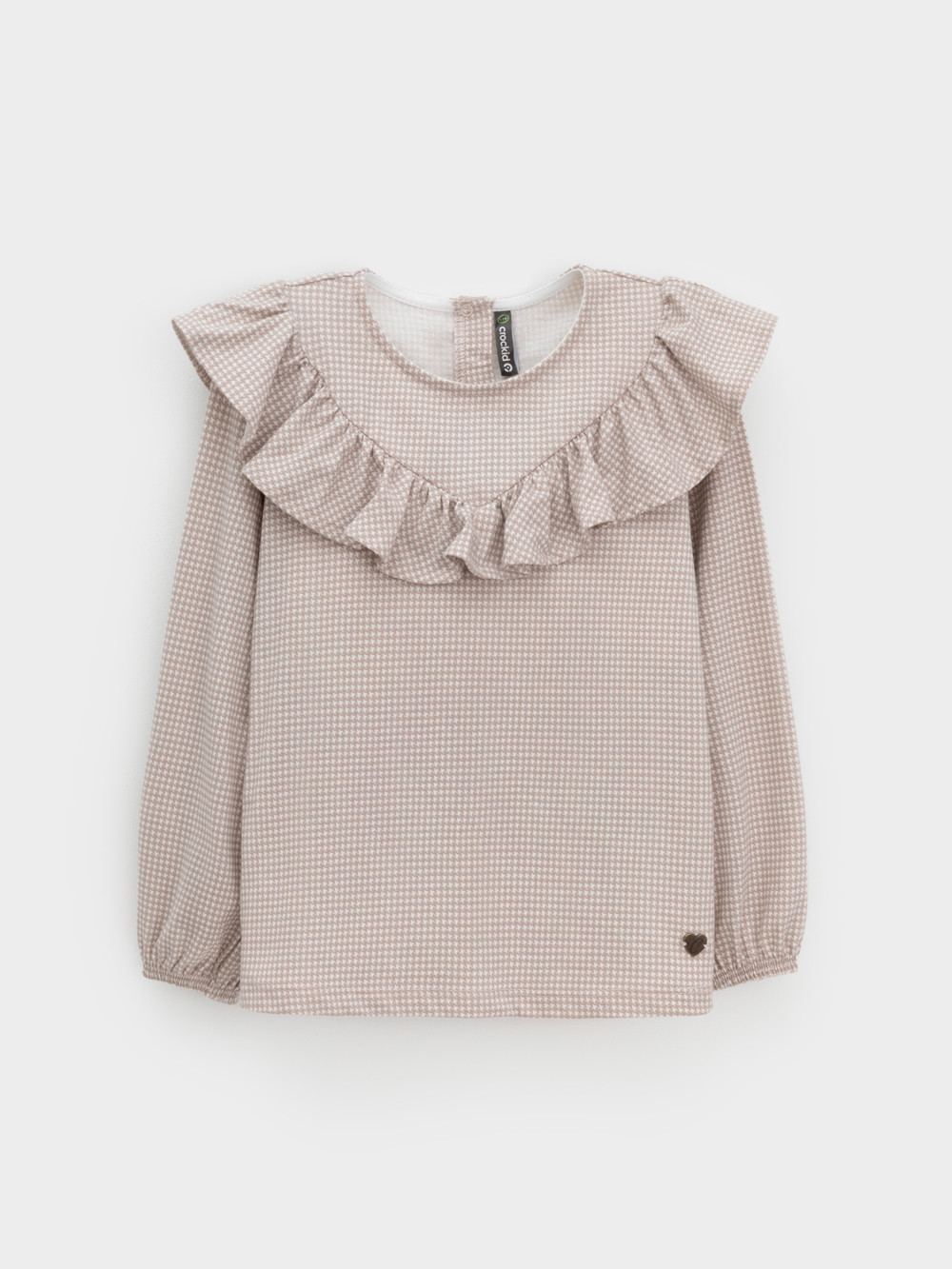 Блузка для девочки, артикул: КР 302177, цвет: бежевый, фото 2