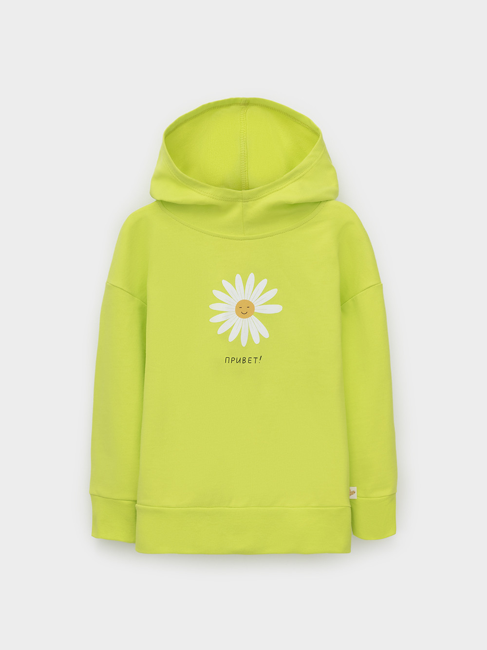 Худи для девочки, артикул: КП 302329, цвет: ярко-зеленый, фото 2