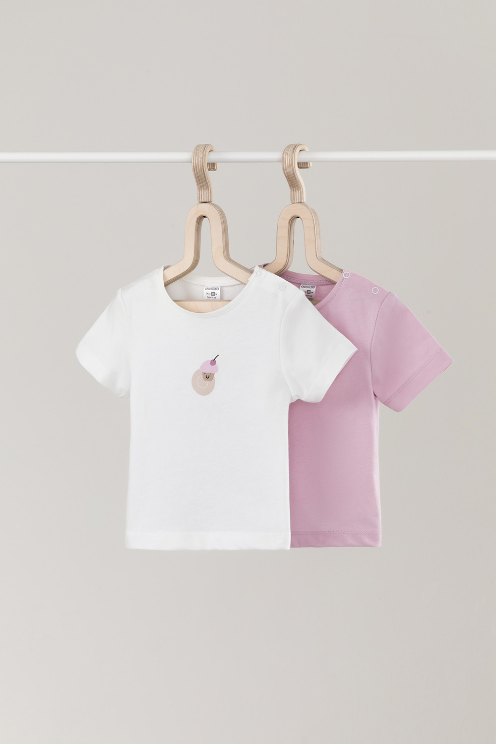 Футболка для новорожденных, артикул: К 302759-2уп, цвет: сахар, фото 2