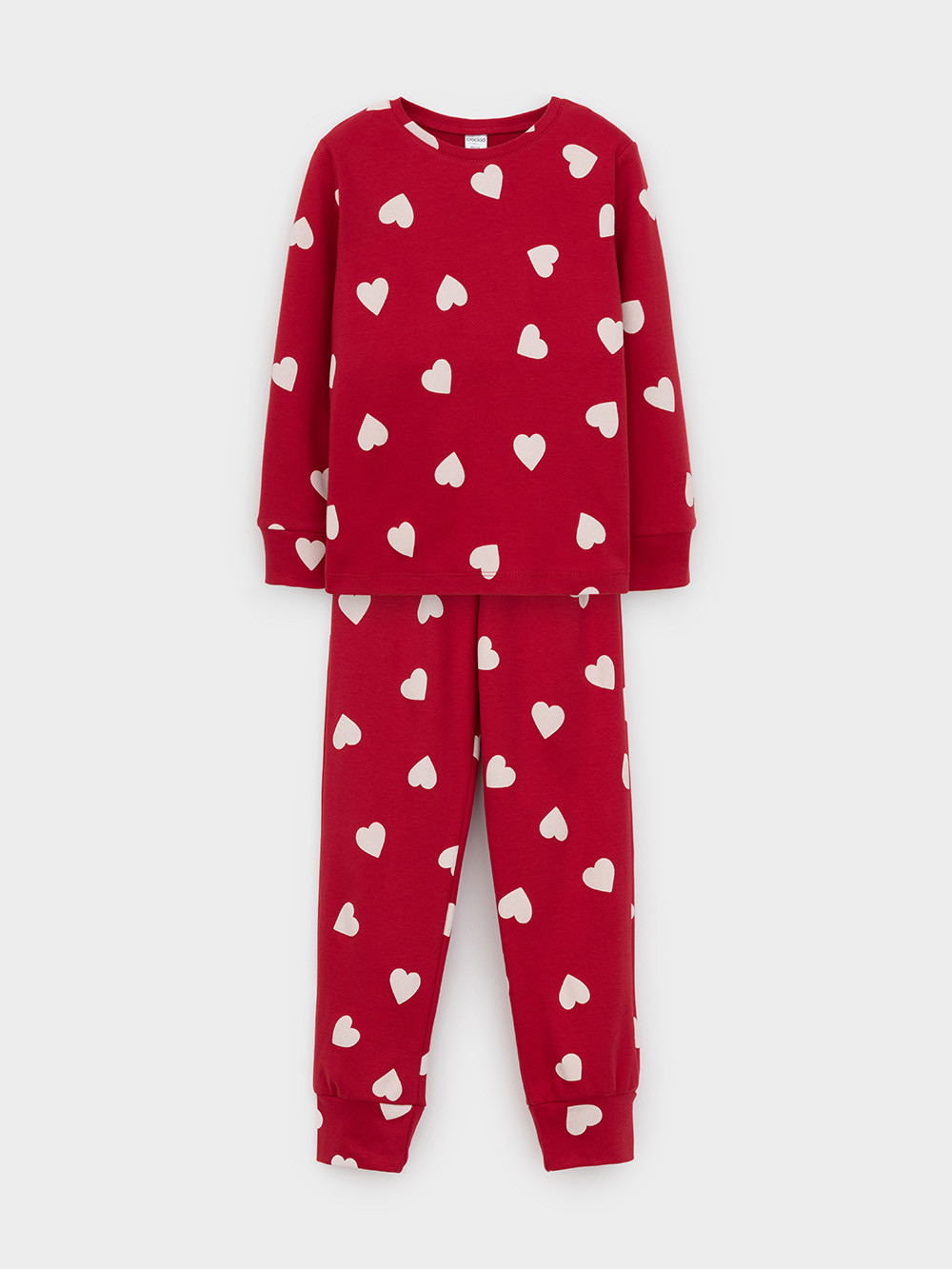 Пижама для девочки, артикул: МП 1552, цвет: красный, фото 2