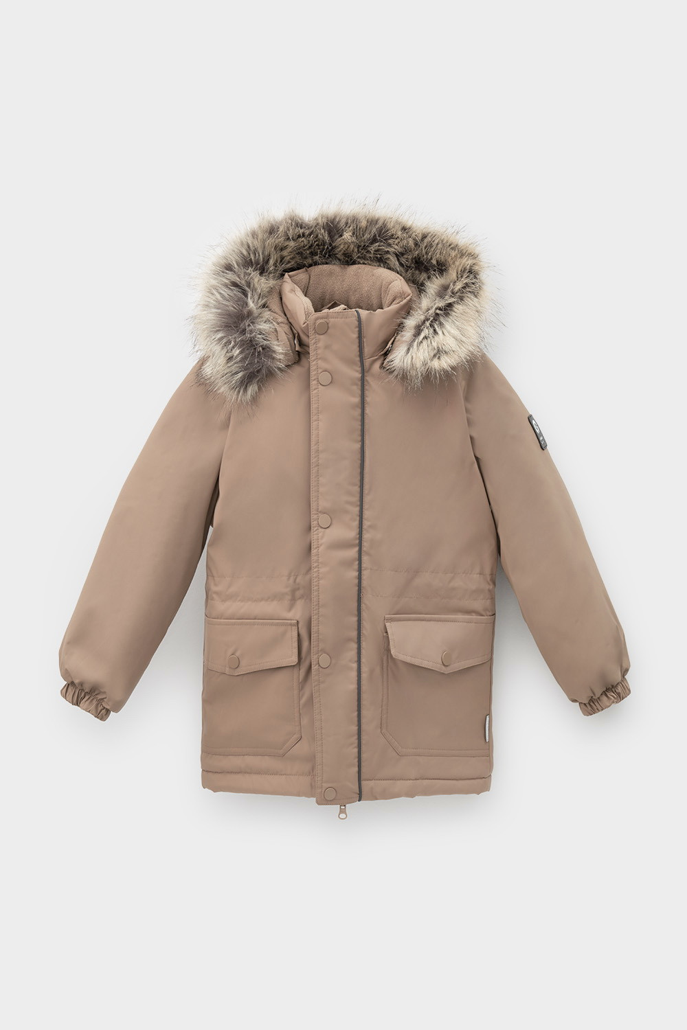 Пальто, плащи для мальчика, артикул: ВК 36096/1 УЗГ (122-158), цвет: коричневый, фото 2