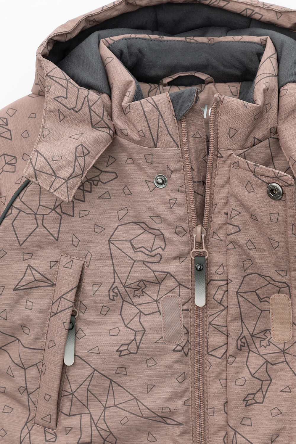 Комбинезоны утепленные для мальчика, артикул: ВК 60041/н/16 Ал, цвет: коричневый, фото 2