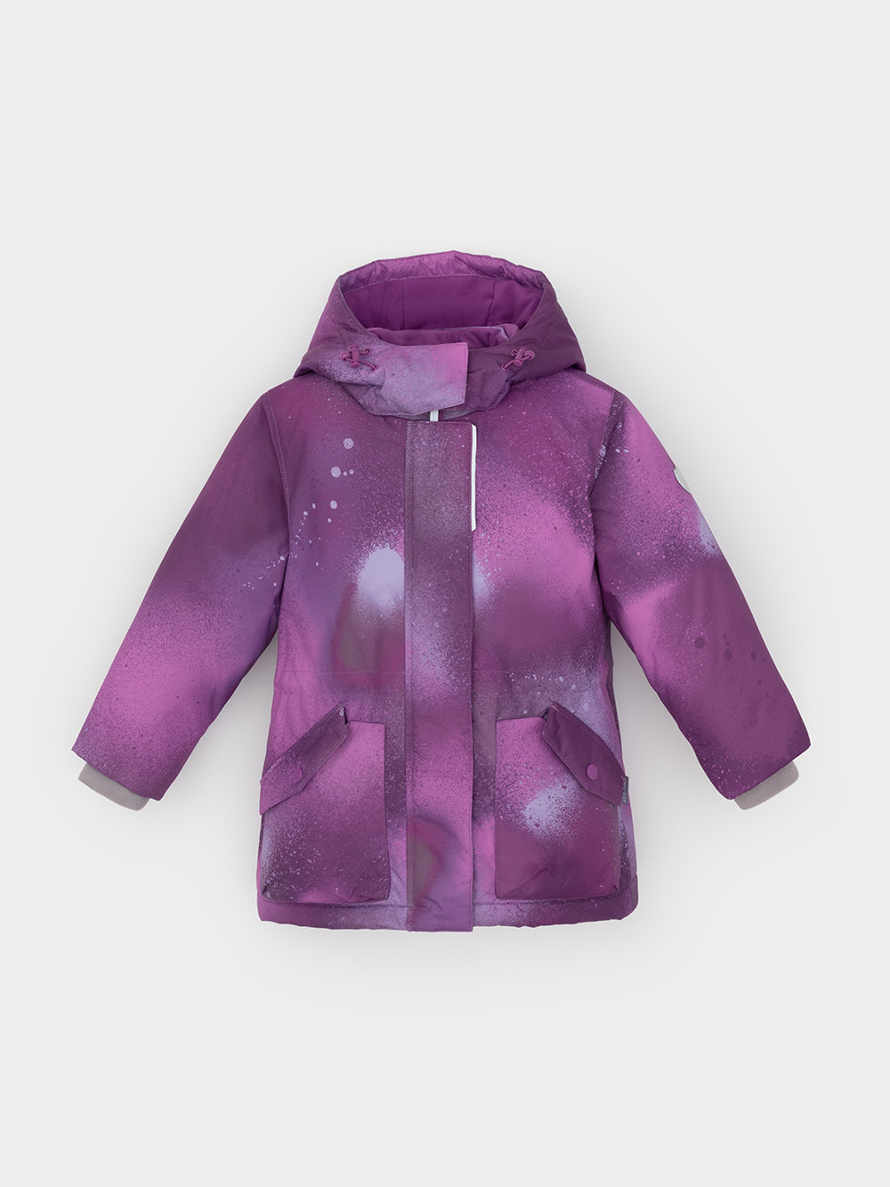 Куртка для девочки, артикул: ВК 38120/н/6 ГР, цвет: фиолетовый, фото 2
