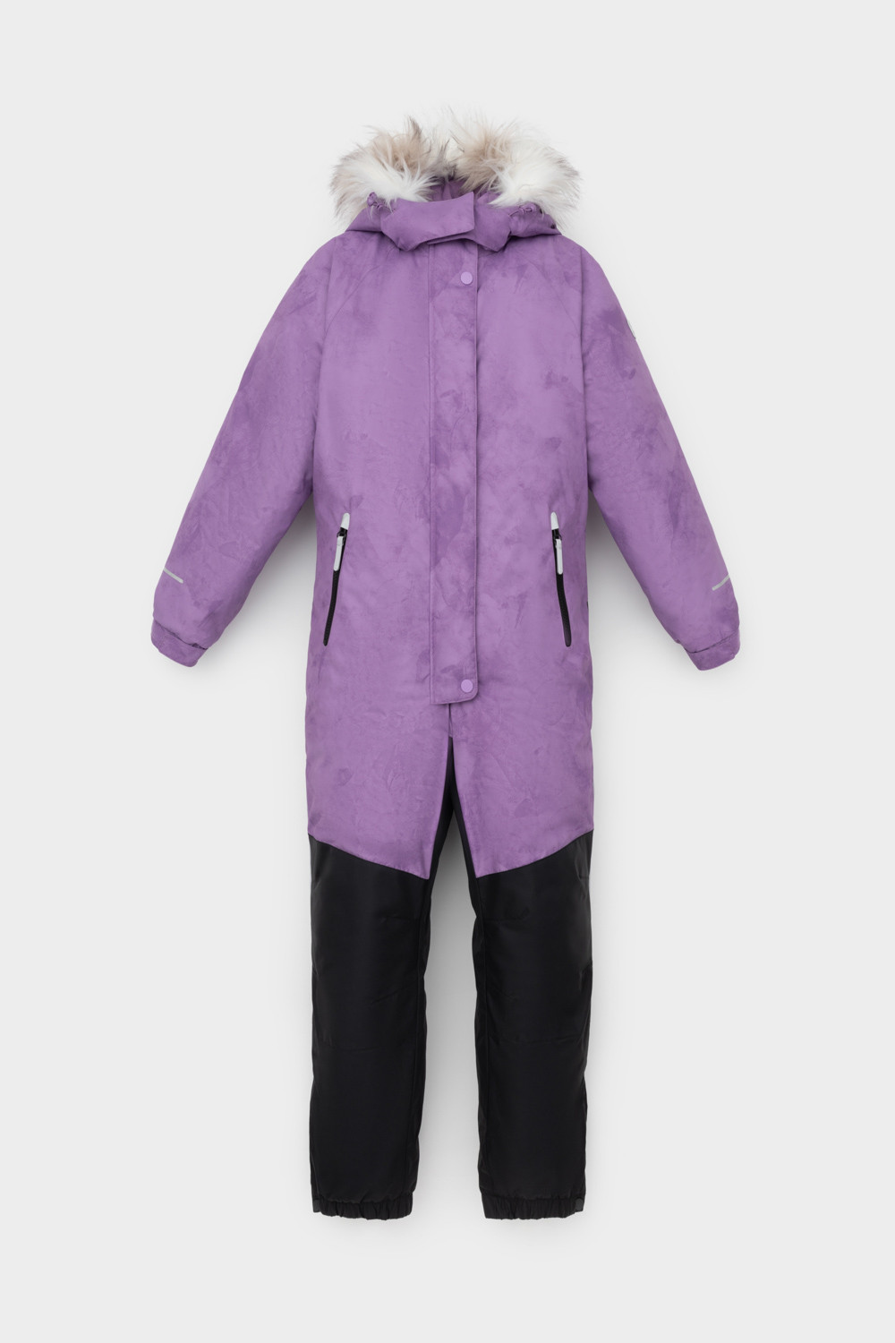 Комбинезоны утепленные для девочки, артикул: ВК 60120/н/6 ГР, цвет: фиолетовый, фото 2