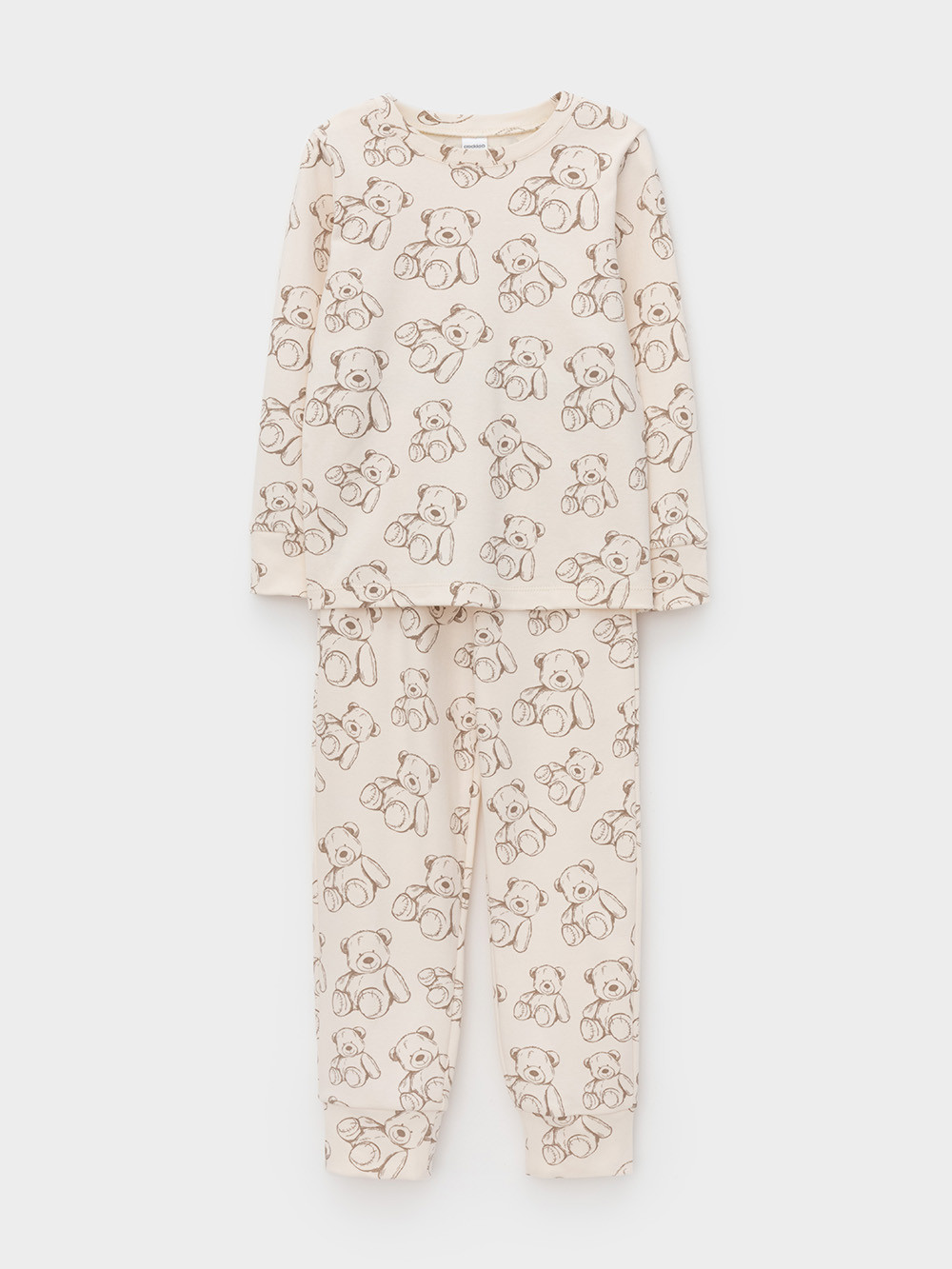 Пижама для девочки, артикул: К 1552, цвет: светло-бежевый, фото 2