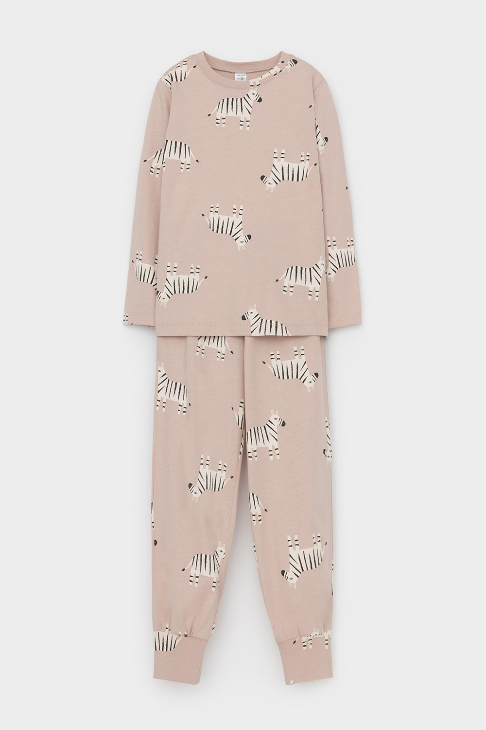 Пижама для девочки, артикул: К 1561, цвет: бежевый, фото 2