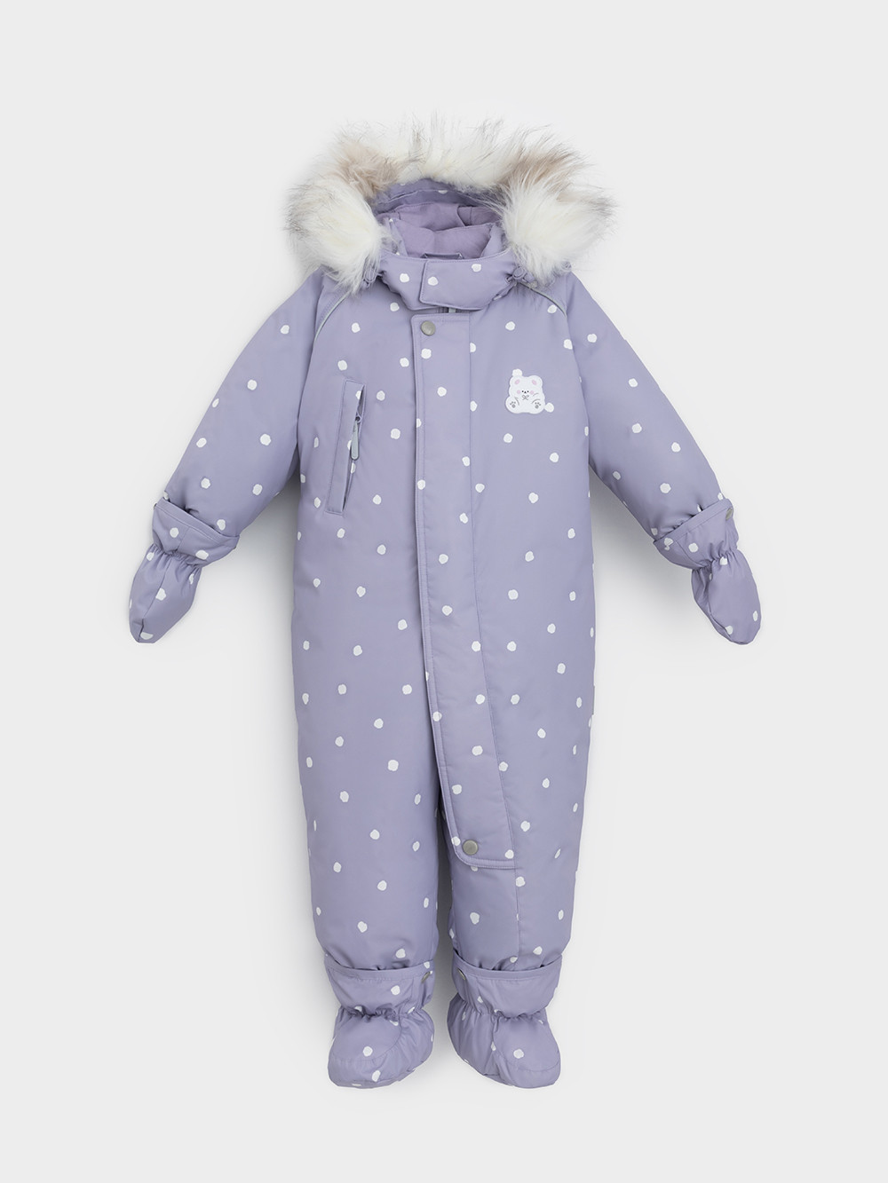 Комбинезоны утепленные для девочки, артикул: ВК 60103/н/6 УЗГ, цвет: фиолетовый, фото 2