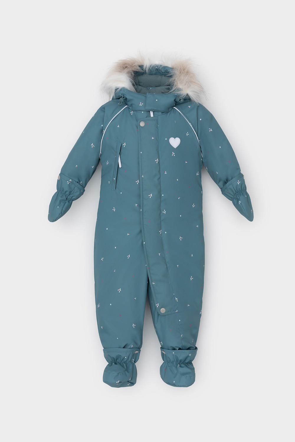 Комбинезоны утепленные для девочки, артикул: ВК 60116/н/3 Ал, цвет: зеленый, фото 2