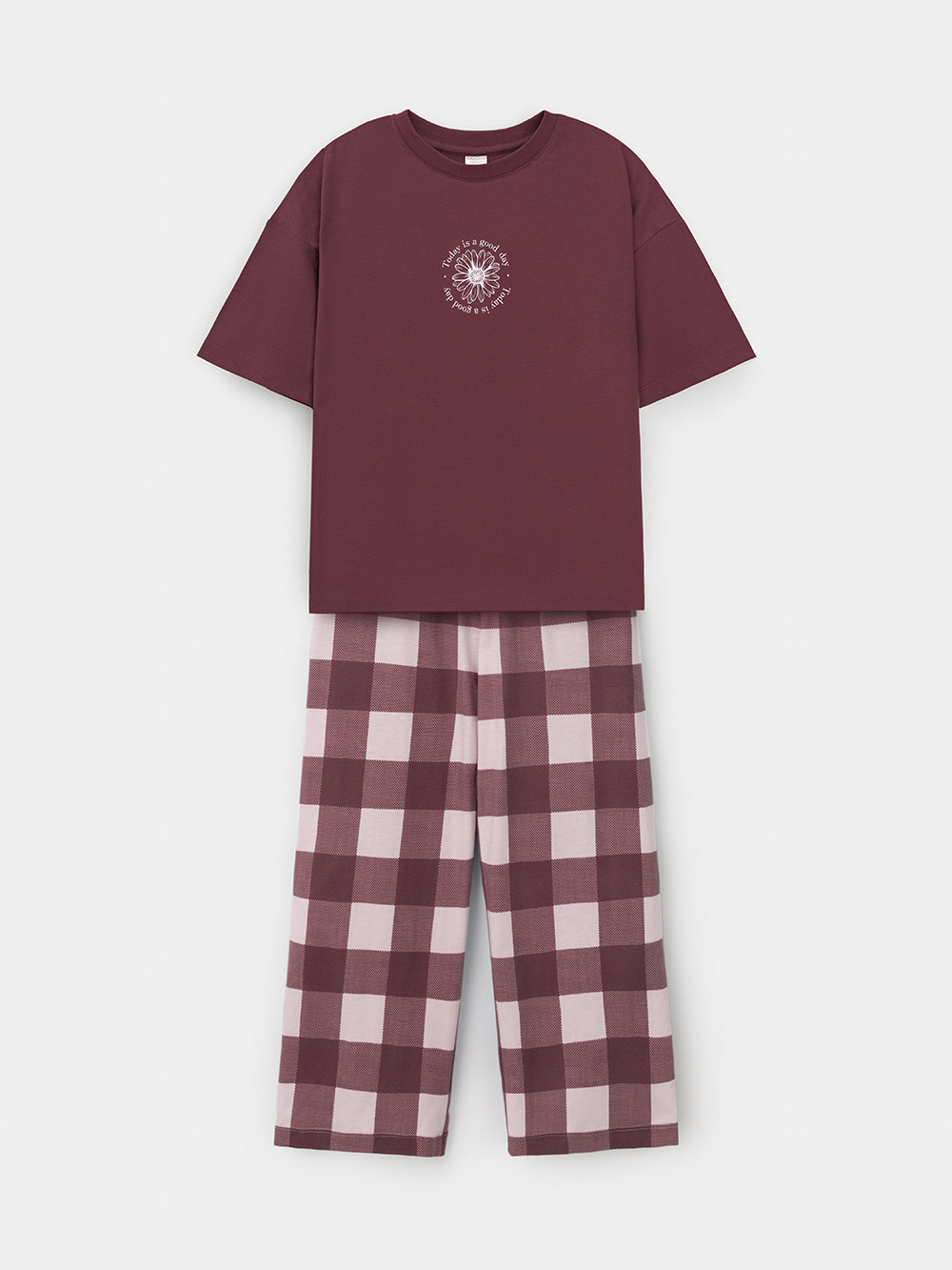 Пижама для девочки, артикул: МП 1657, цвет: коричневый, фото 2