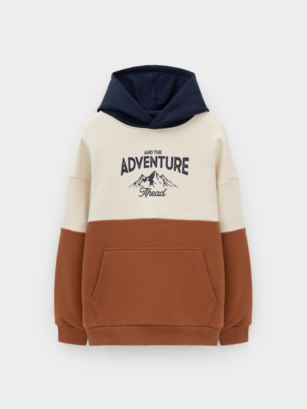 Худи для мальчика, артикул: КР 302214, цвет: коричневый, фото 2