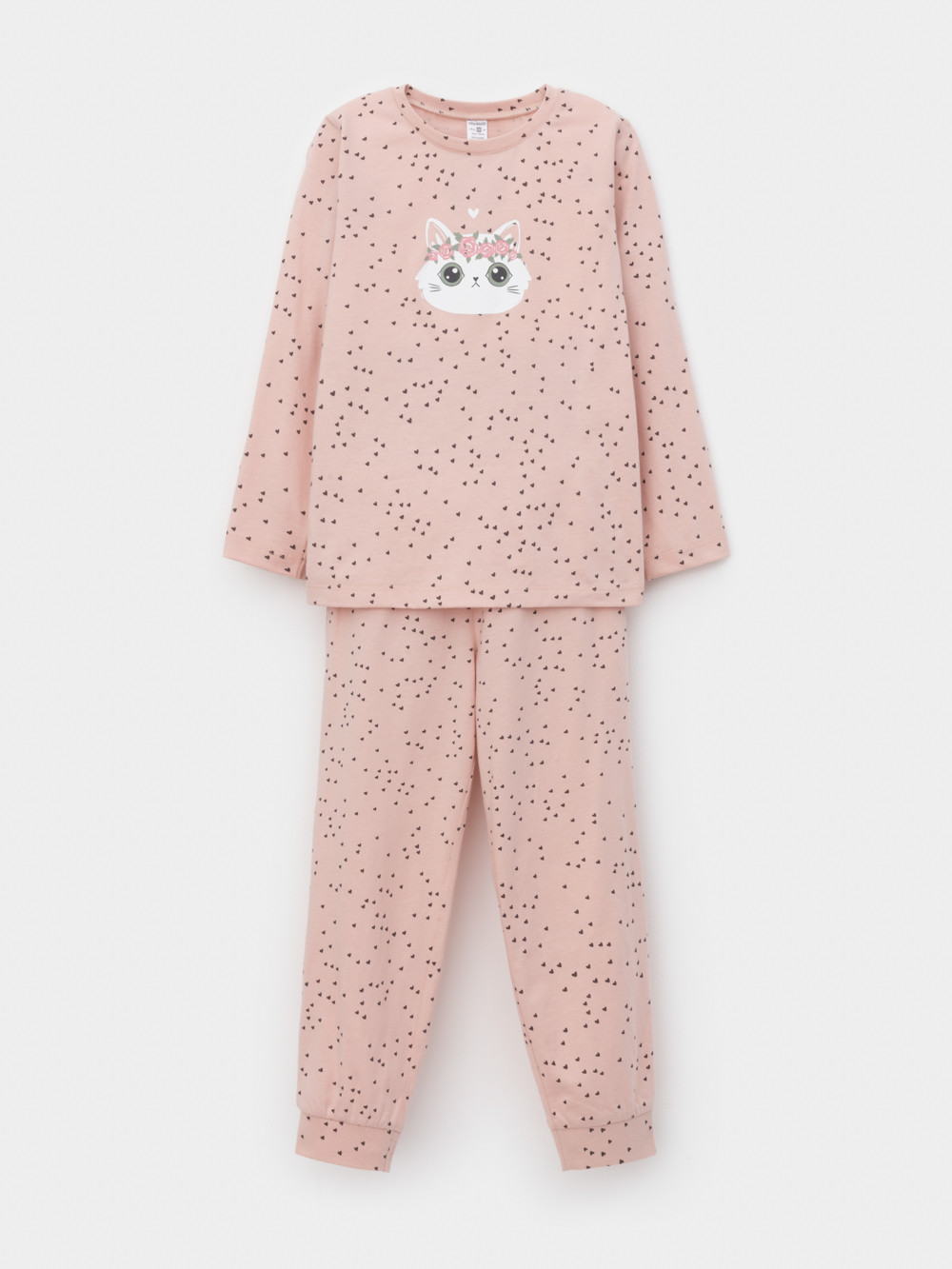 Пижама для девочки, артикул: К 1637, цвет: розовый