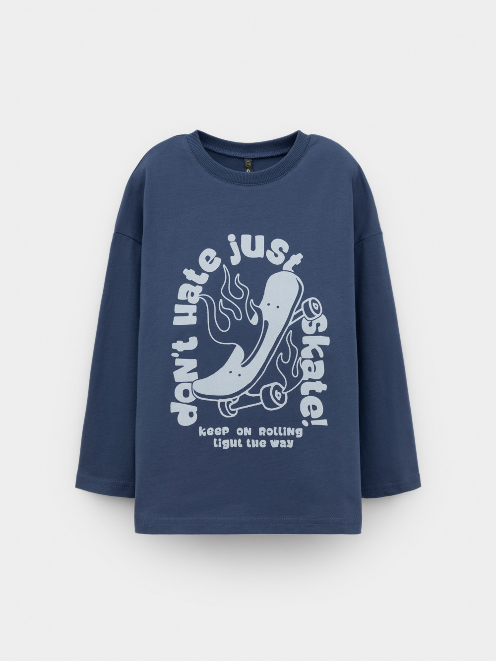 Лонгсливы для мальчика, артикул: МП 302892, цвет: синий, фото 2