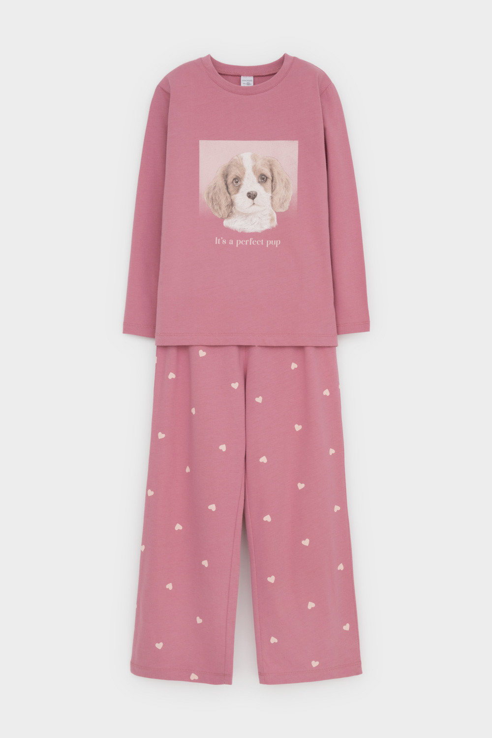 Пижама для девочки, артикул: К 1623, цвет: розовый, фото 2