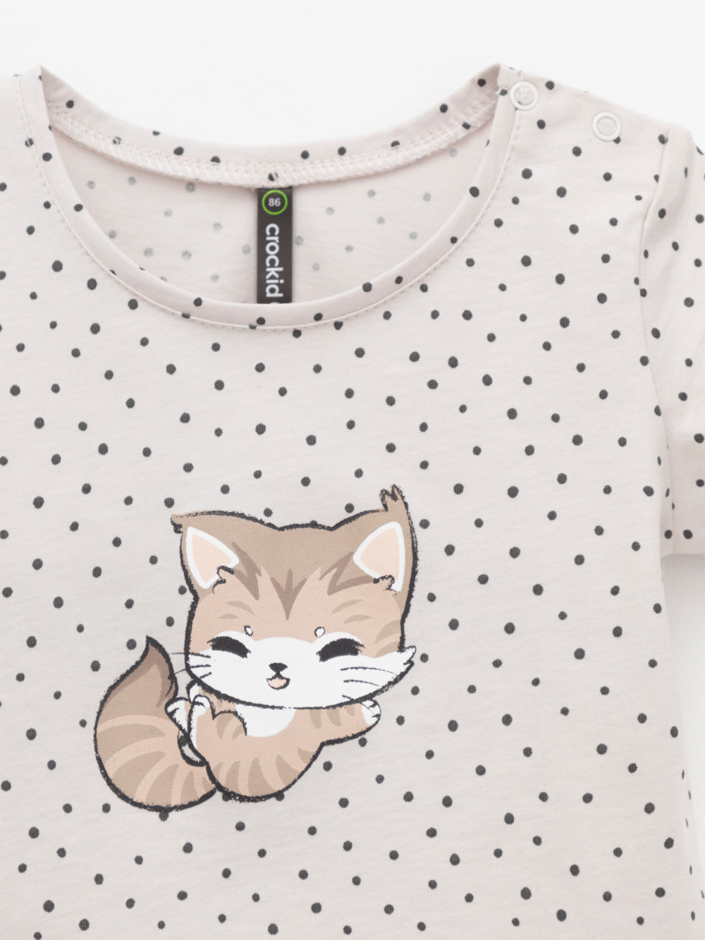 Футболка для девочки, артикул: КР 302854, цвет: бежевый, фото 2