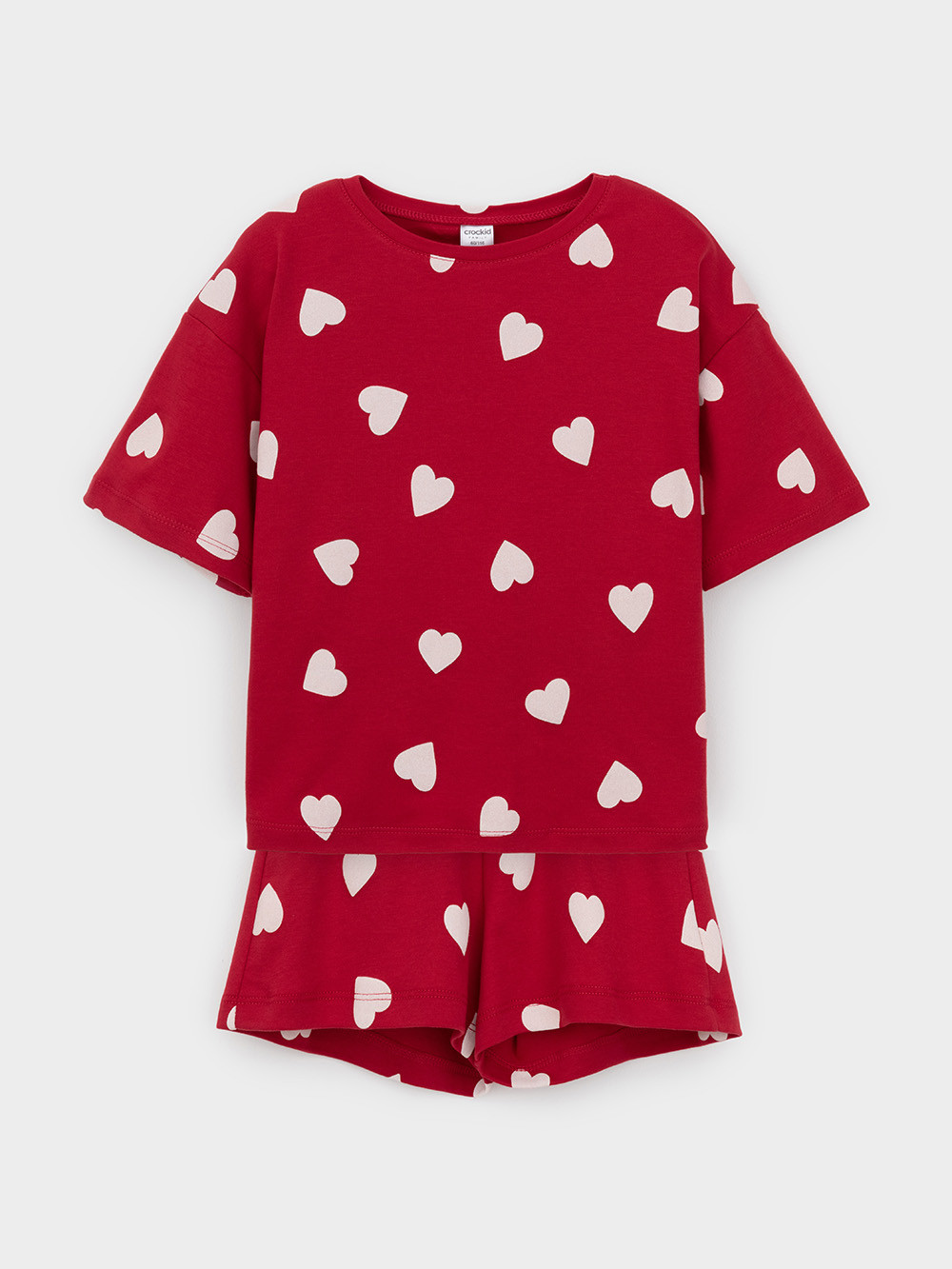 Пижама для девочки, артикул: МП 1655, цвет: красный, фото 2