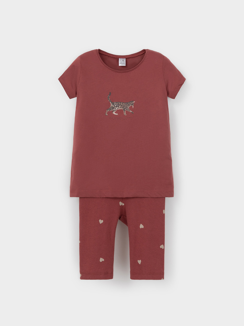 Пижама для девочки, артикул: К 1647, цвет: коричневый, фото 2