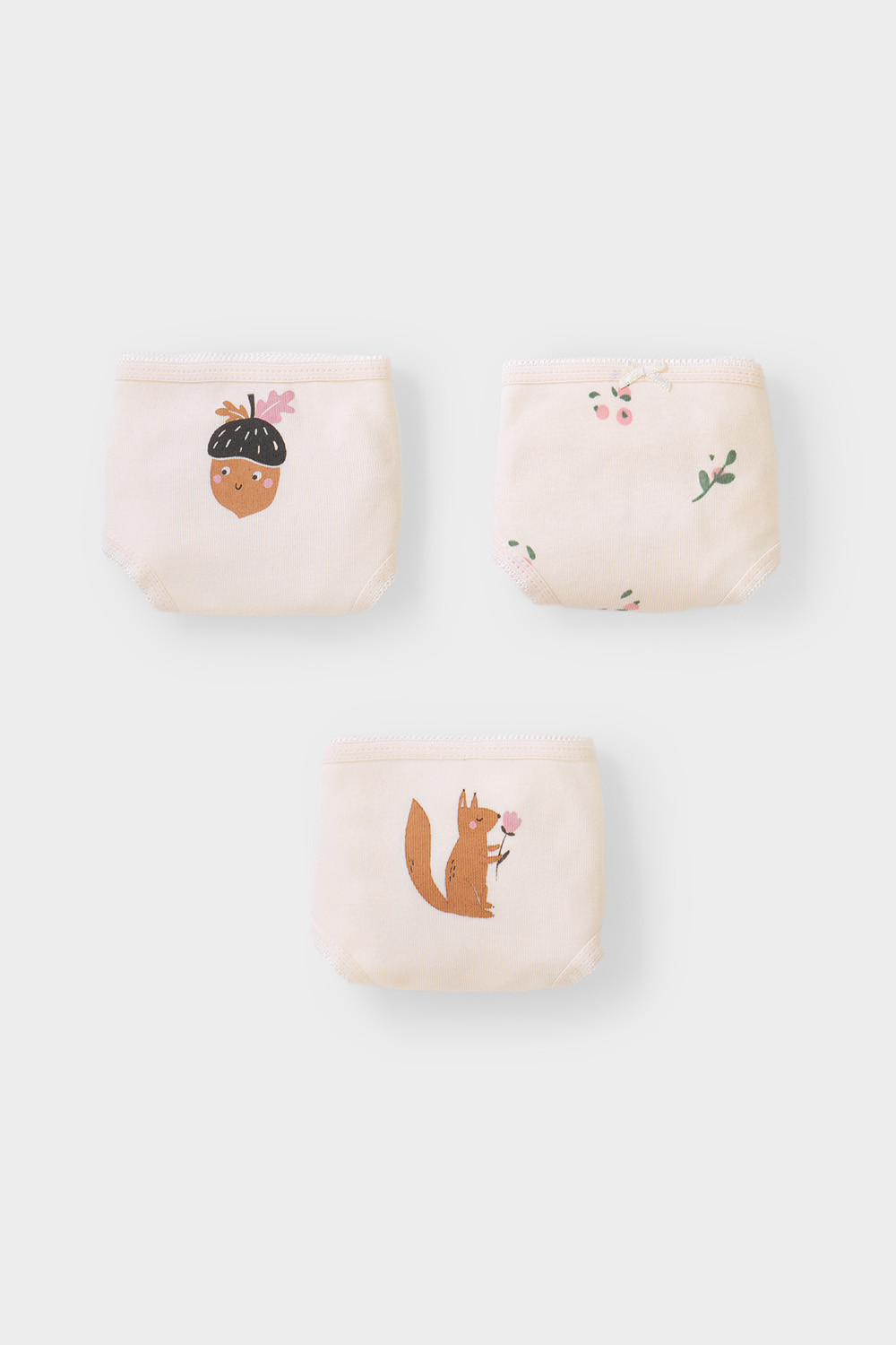 Трусы для девочки, артикул: К 1909-3уп, цвет: сливки2, фото 2