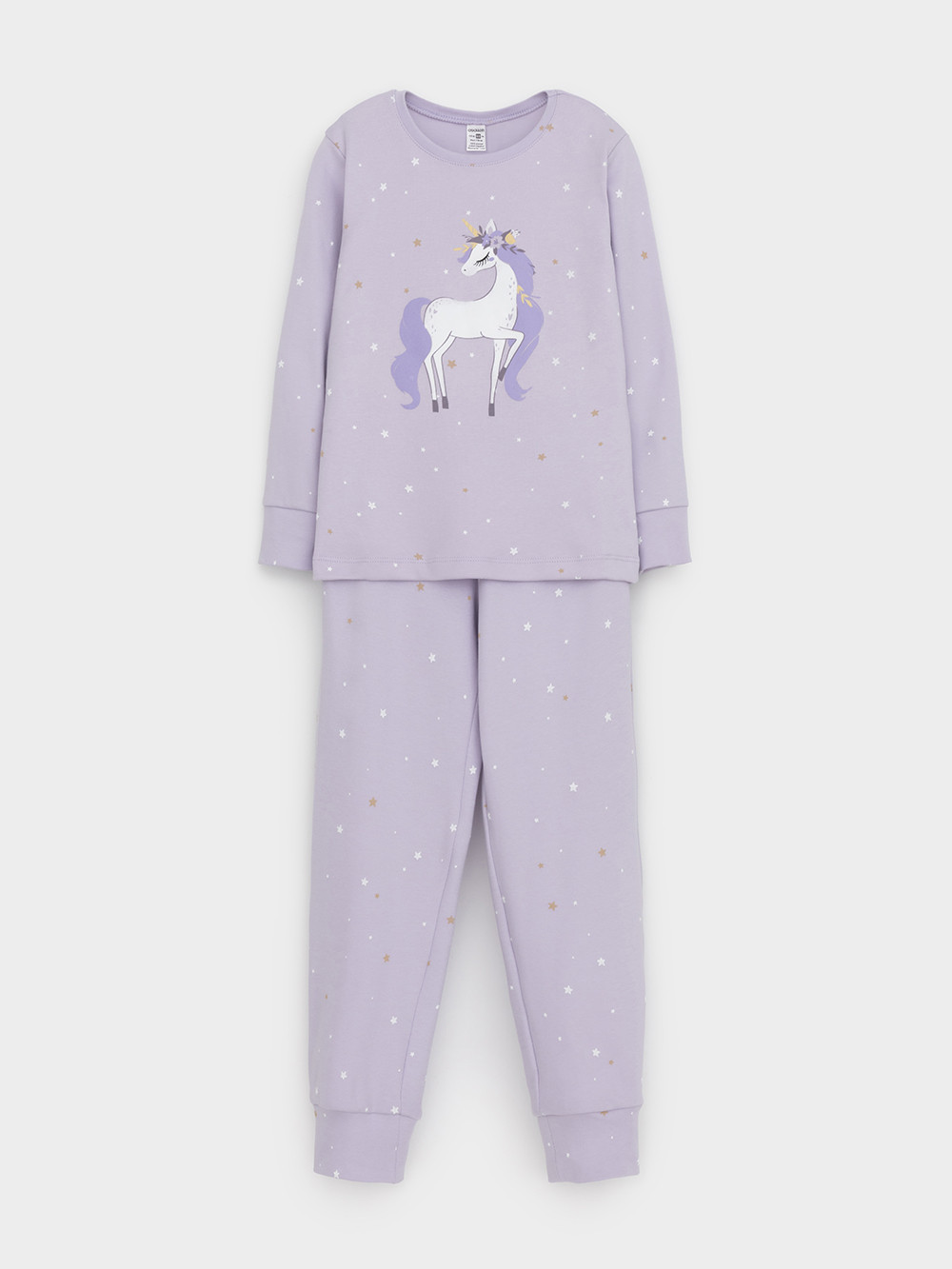 Пижама для девочки, артикул: К 1621, цвет: фиолетовый, фото 2