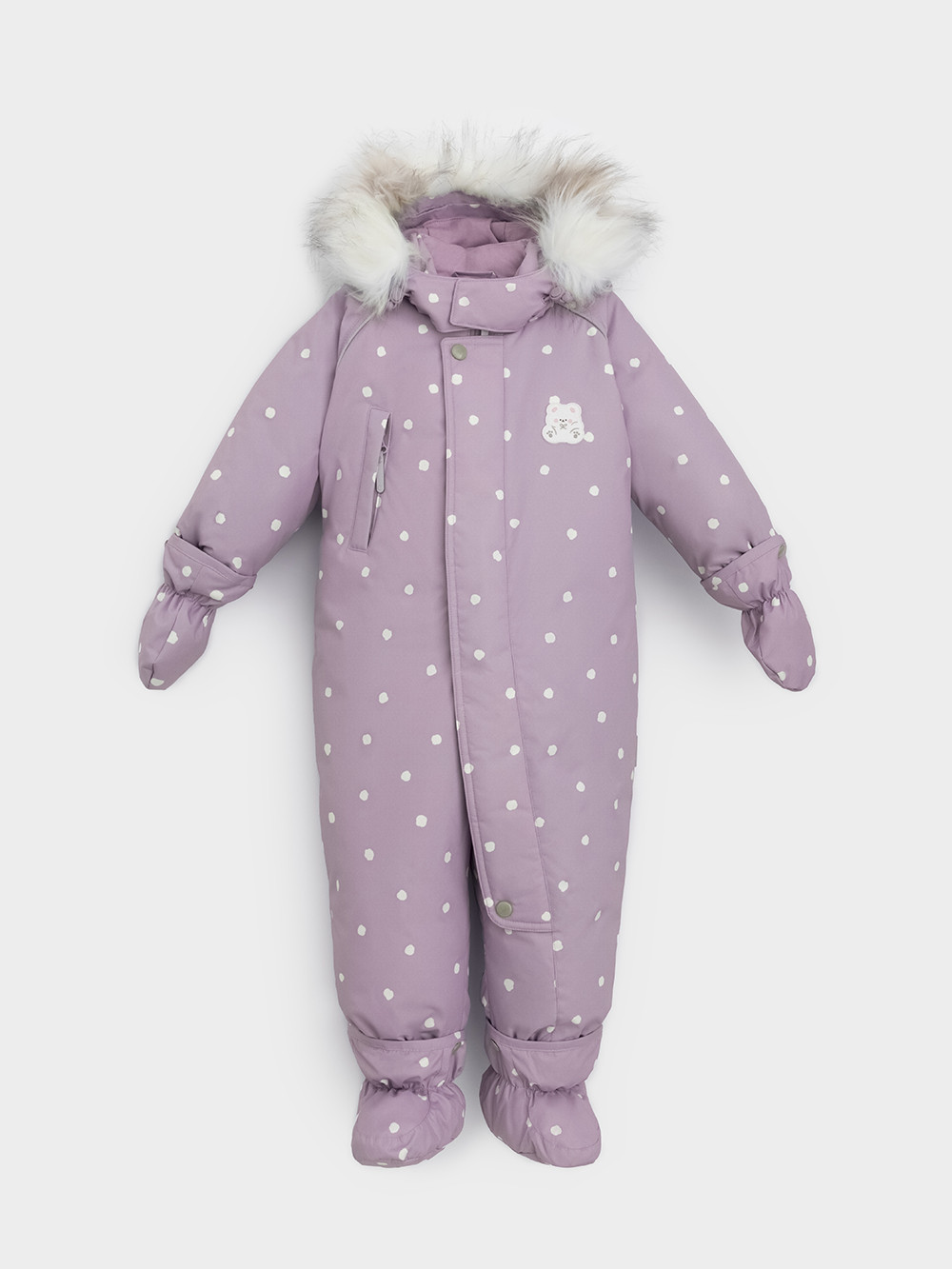 Комбинезоны утепленные для девочки, артикул: ВК 60103/н/7 УЗГ, цвет: розовый, фото 2