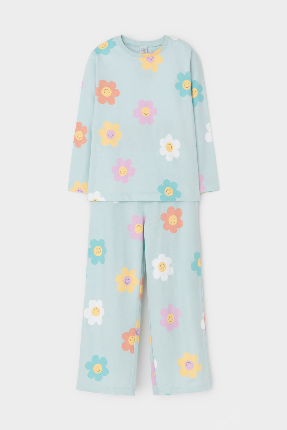 Пижама для девочки, артикул: К 1622/25, цвет: светло-голубой, фото 2