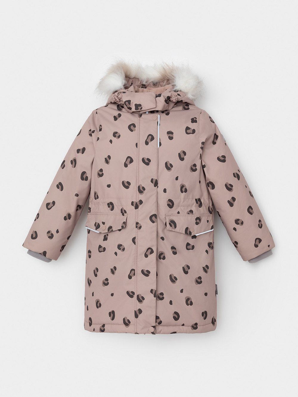 Пальто для девочки, артикул: ВК 38123/н/1 ГР, цвет: кофейный, фото 2