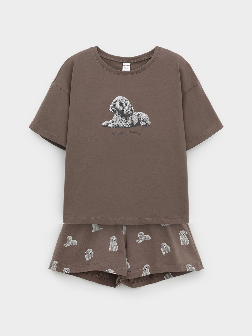 Пижама для девочки, артикул: МП 1658-1, цвет: коричневый, фото 2