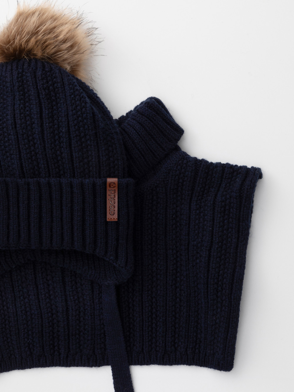 Комплект вязаный для мальчика, артикул: КВ 22014/ш, цвет: синий, фото 2