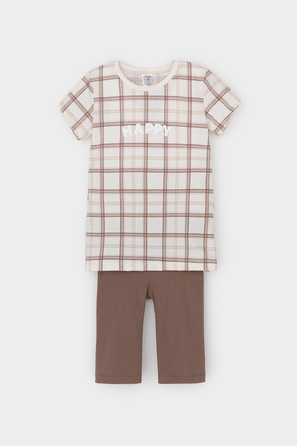 Пижама для девочки, артикул: КП 1643, цвет: коричневый, фото 2