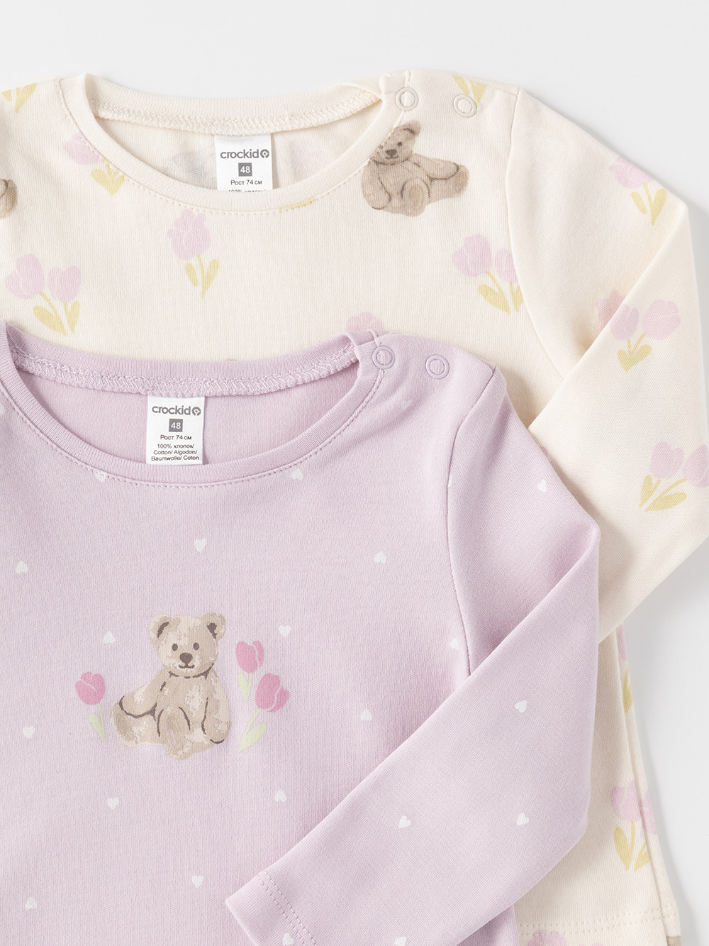 Джемпер для новорожденных, артикул: К 301944-2уп, цвет: светло-розовый, фото 2