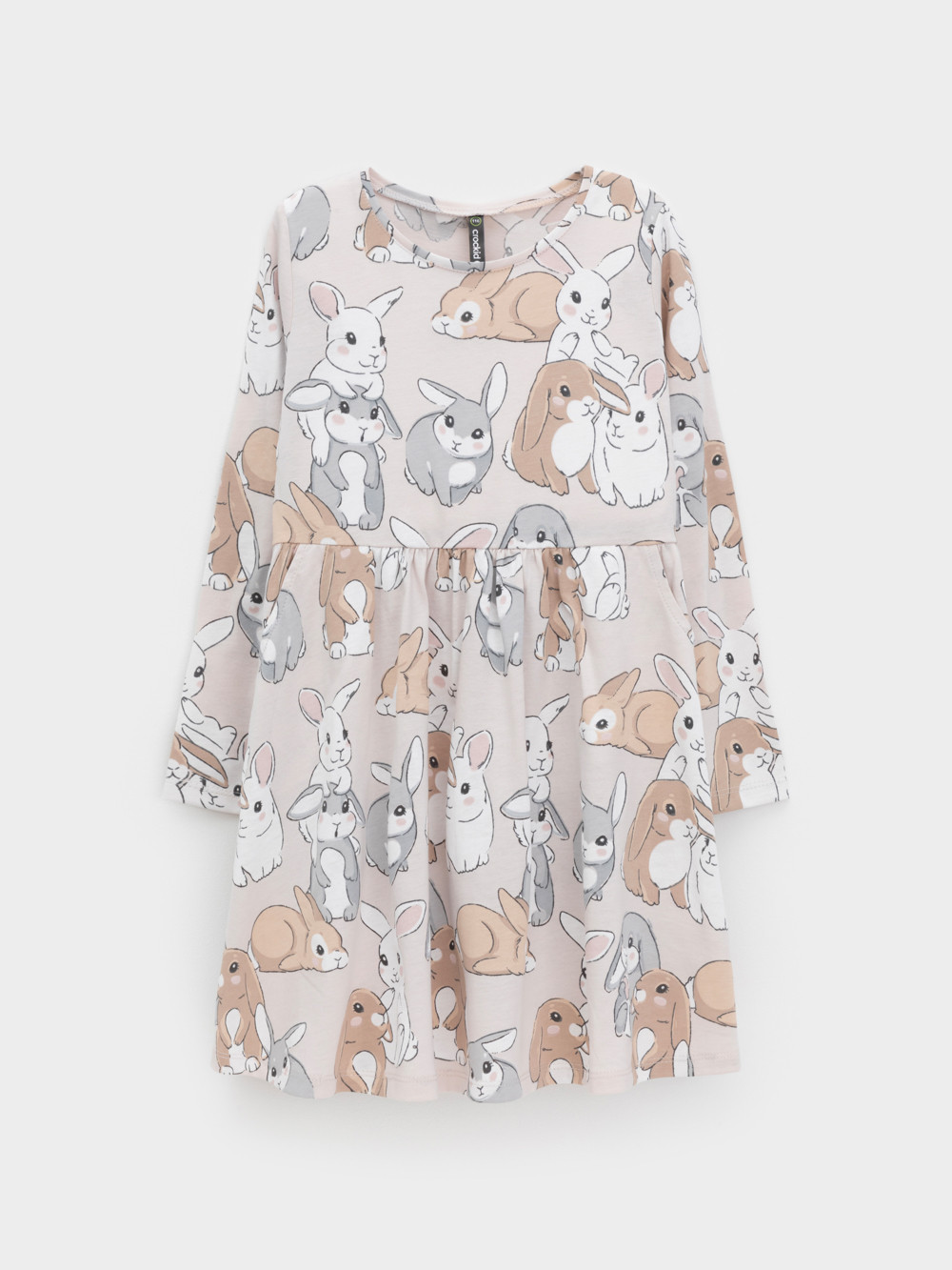 Платье для девочки, артикул: КР 5786, цвет: бежевый, фото 2