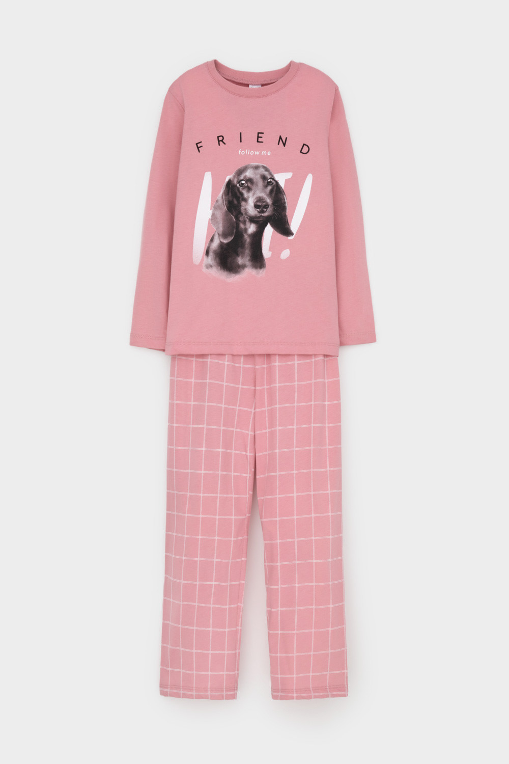 Пижама для девочки, артикул: К 1623, цвет: розовый, фото 2