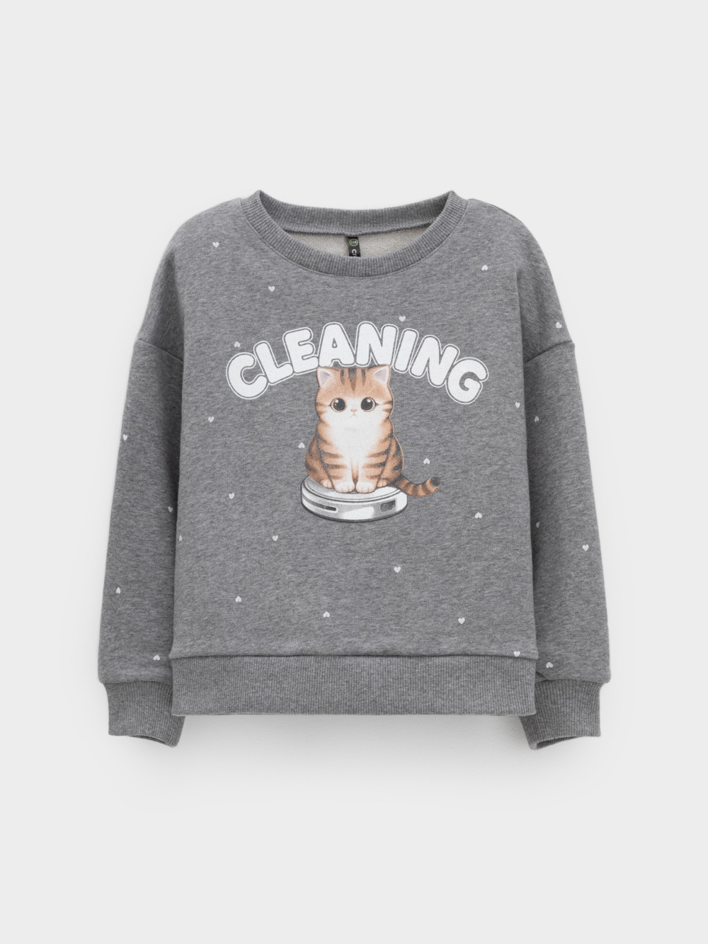 Свитшоты для девочки, артикул: КР 302834, цвет: серый, фото 2