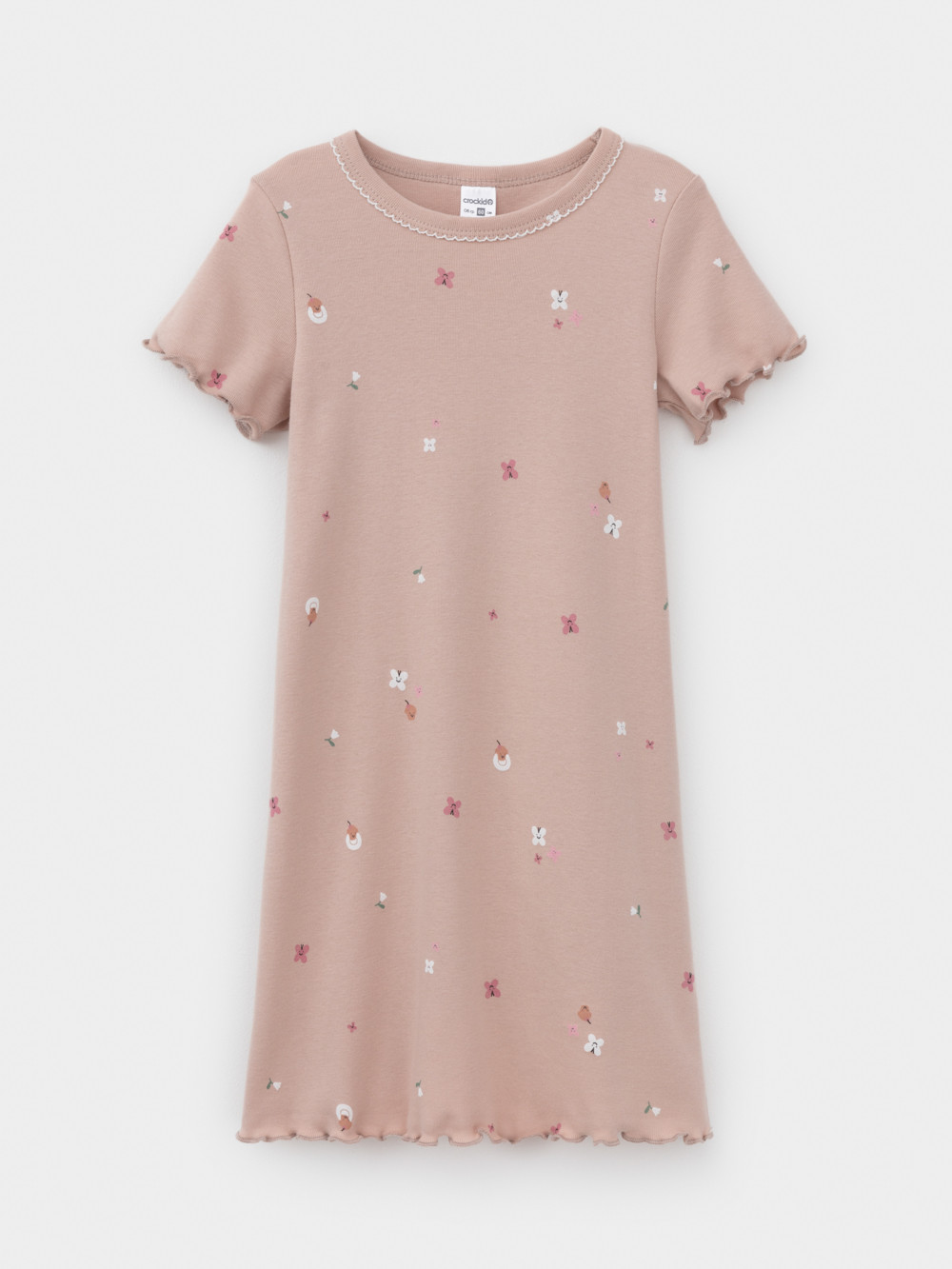 Ночная сорочка для девочки, артикул: К 1180, цвет: бежевый, фото 2