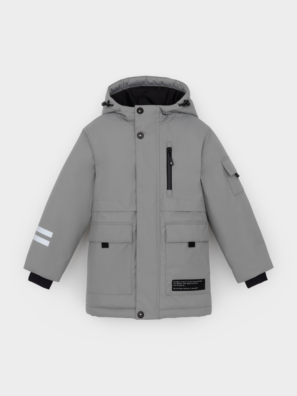 Куртки для мальчика, артикул: ВК 36105/1 ГР (128-158), цвет: серый, фото 2